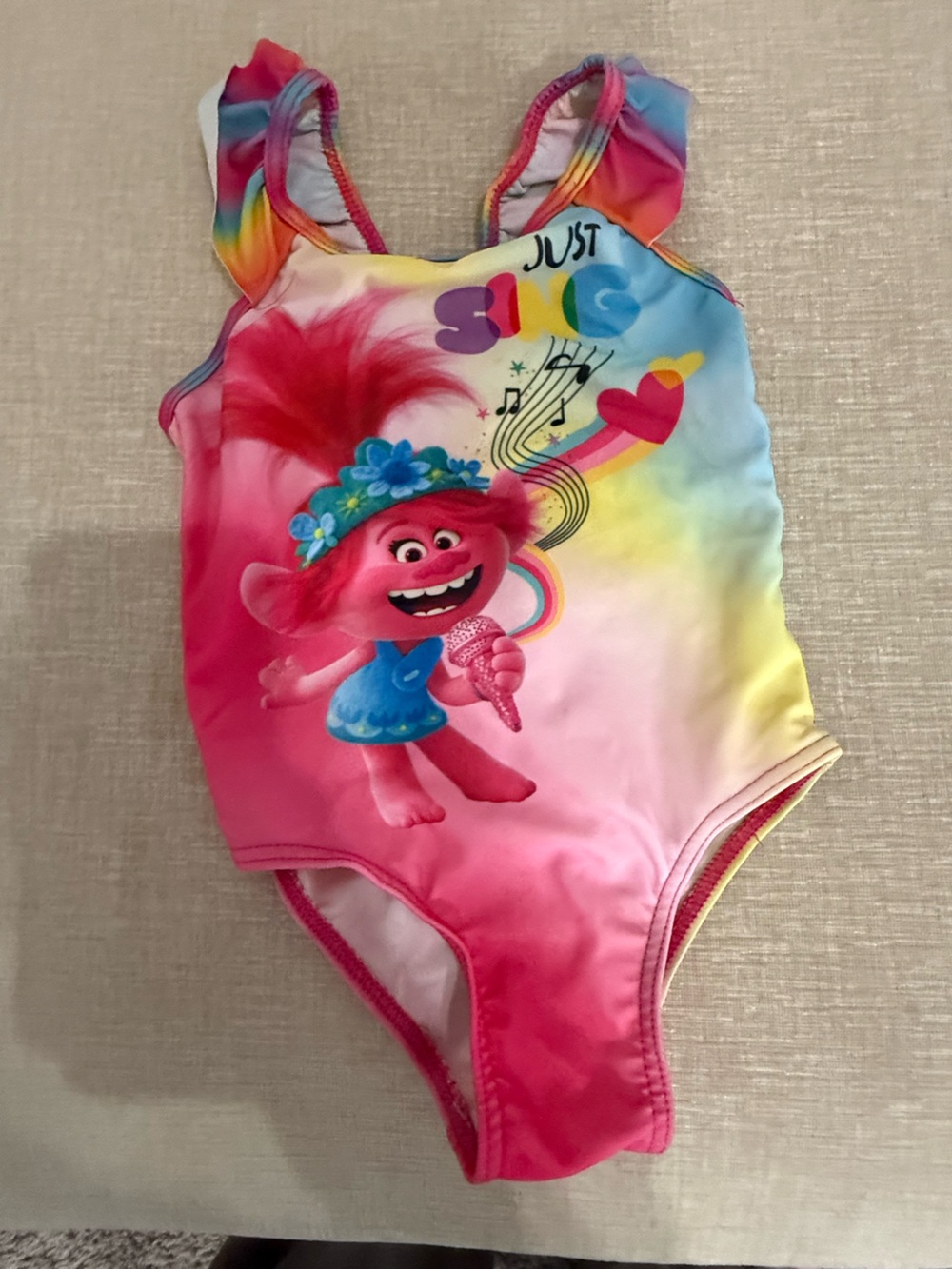 DreamWorks Trolls Rainbow Pink Tie-Dye Toddler One-Piece